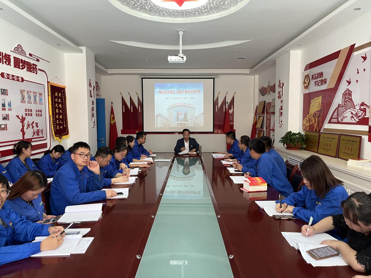 【主題教育】強(qiáng)化責(zé)任擔(dān)當(dāng) 提振干事創(chuàng)業(yè)精氣神—隴神戎發(fā)黨委書記、 董事長(zhǎng)宋敏平講授主題教育專題黨課