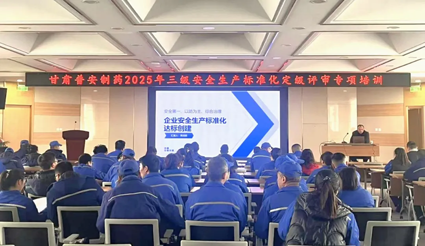 【普安新聞】安全第一 預(yù)防為主 綜合治理丨普安制藥開展2025年三級安全標(biāo)準(zhǔn)化定級評審專項(xiàng)培訓(xùn)